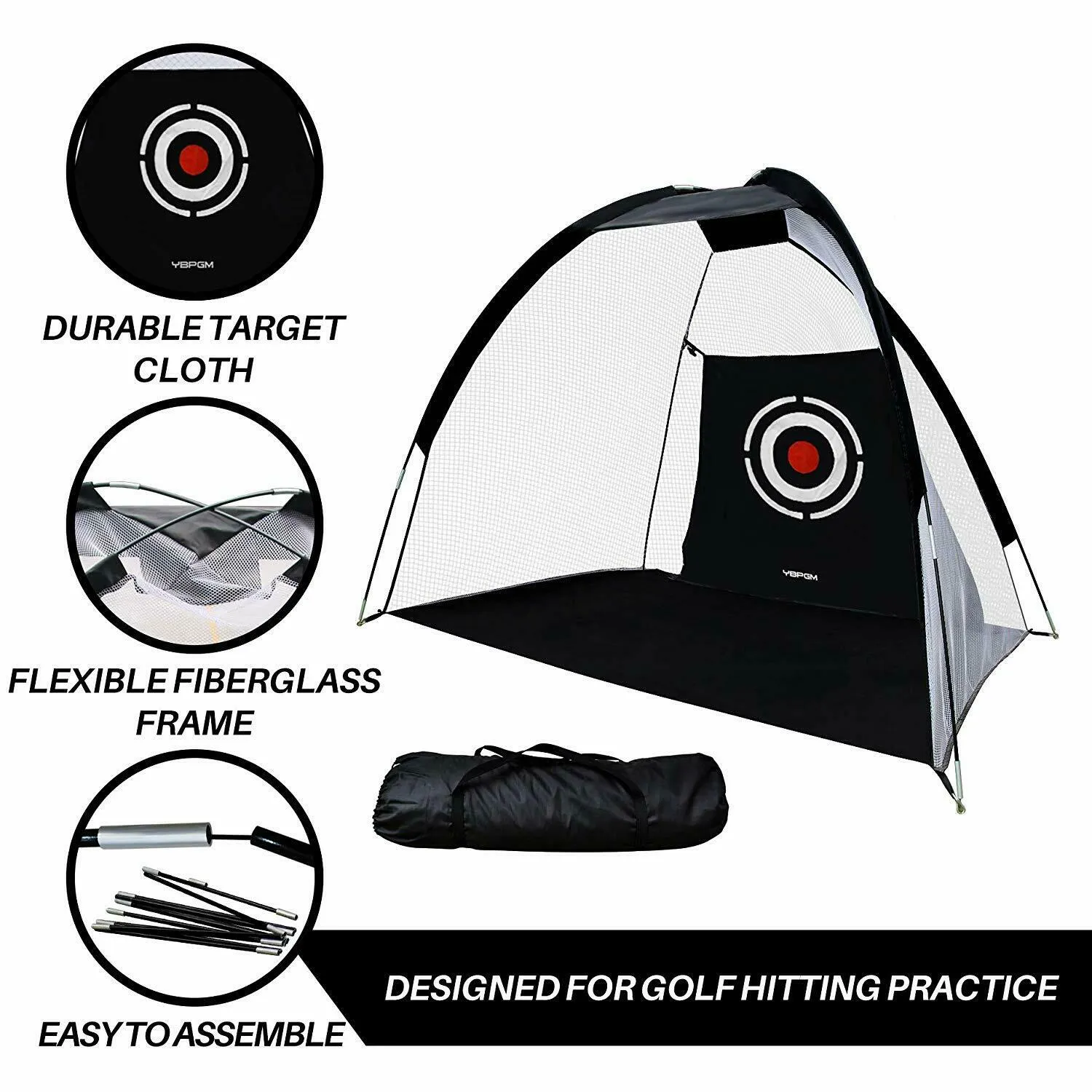 Golf Net Practice Driving Net Outdoor Indoor Portable Hitting Training Aids Cage 6.5ft x 4.5ft