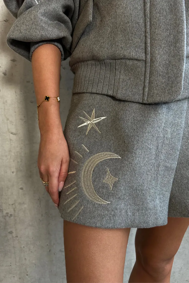 Grey Midnight Romance Skort