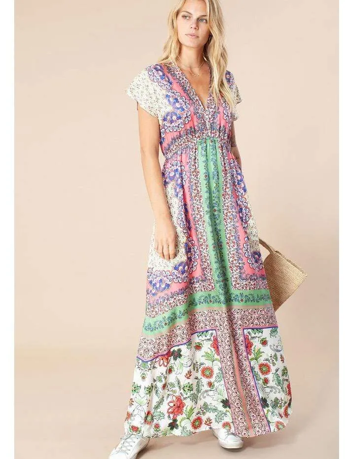 Hale Bob Printed Maxi Dress 11HZ6033 COR