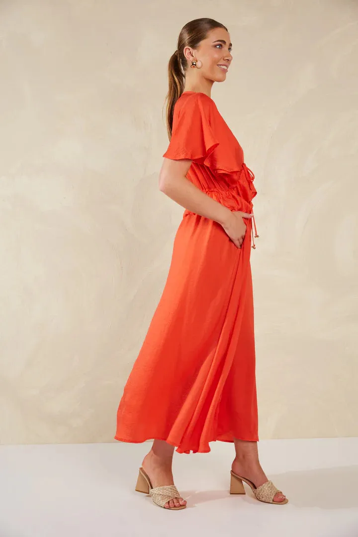 Haven Portofino Frill Maxi -Aperol