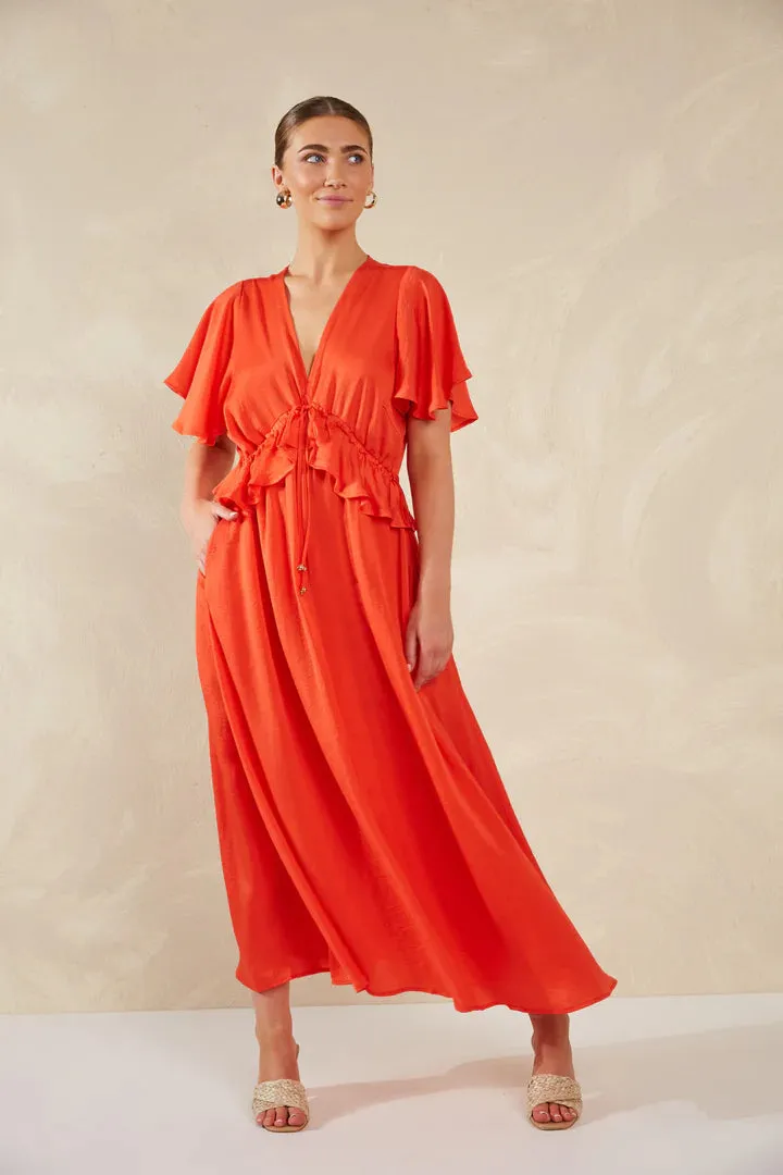 Haven Portofino Frill Maxi -Aperol