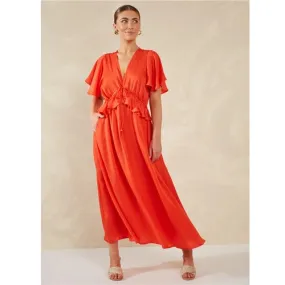 Haven Portofino Frill Maxi -Aperol