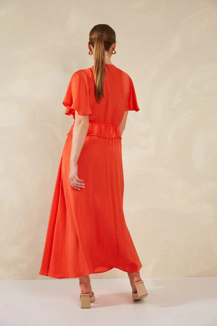 Haven Portofino Frill Maxi -Aperol