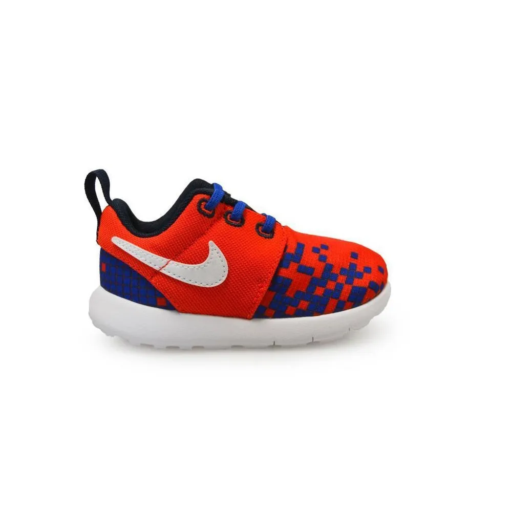 Infants Nike Roshe One Print (TD) - 749358601 - Red Blue Trainers