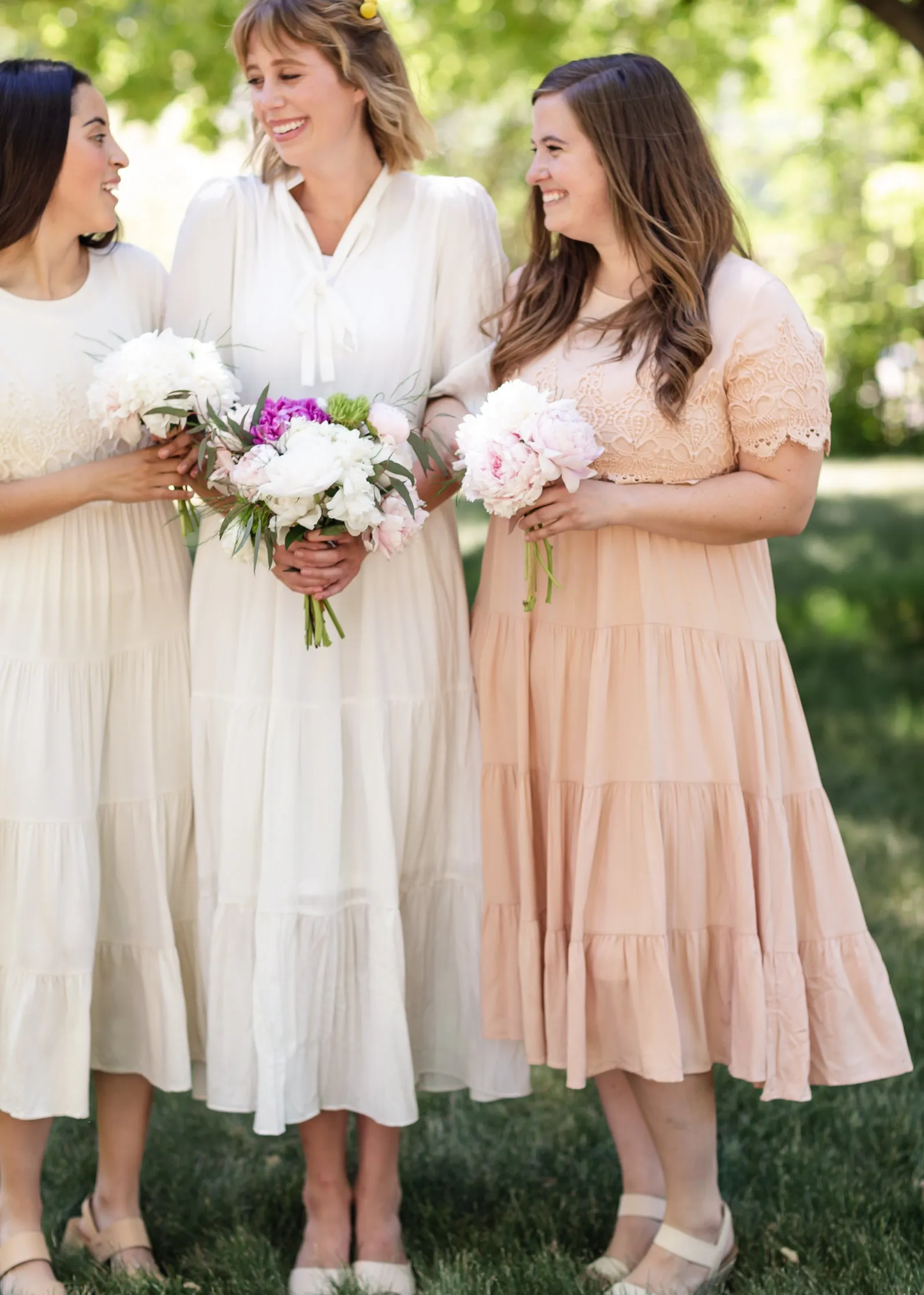 Ivory Lace Overlay Midi Dress - FINAL SALE