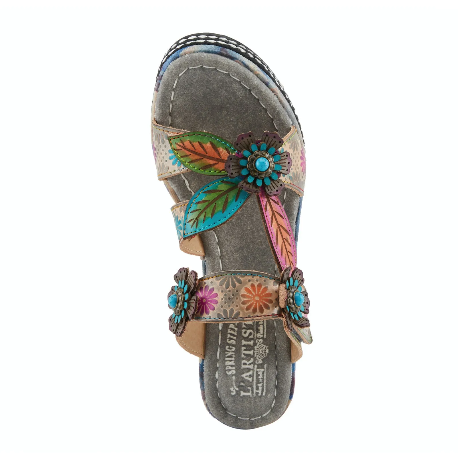 L'Artiste Coastal Wedge Sandal (Women) - Navy Multi