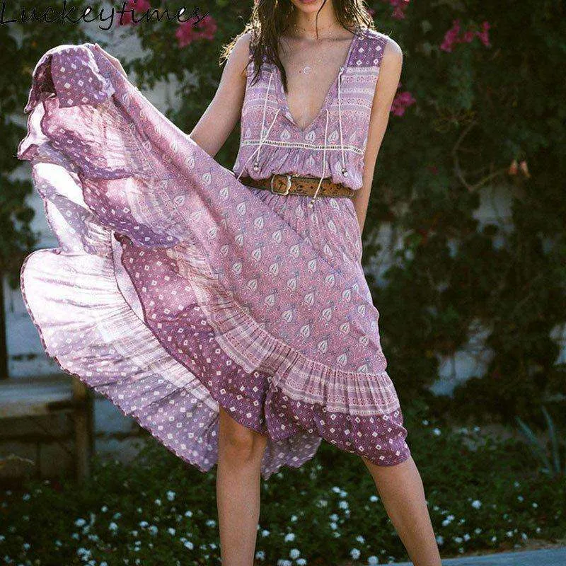 Lavender Hippie Dress