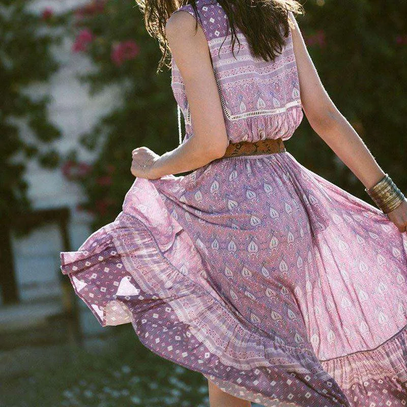 Lavender Hippie Dress