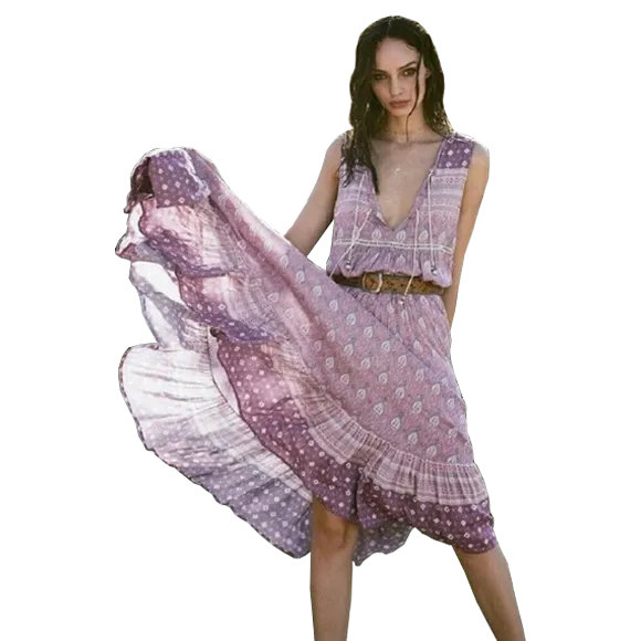 Lavender Hippie Dress