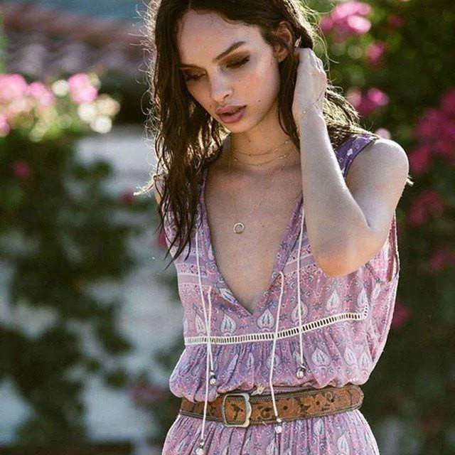 Lavender Hippie Dress