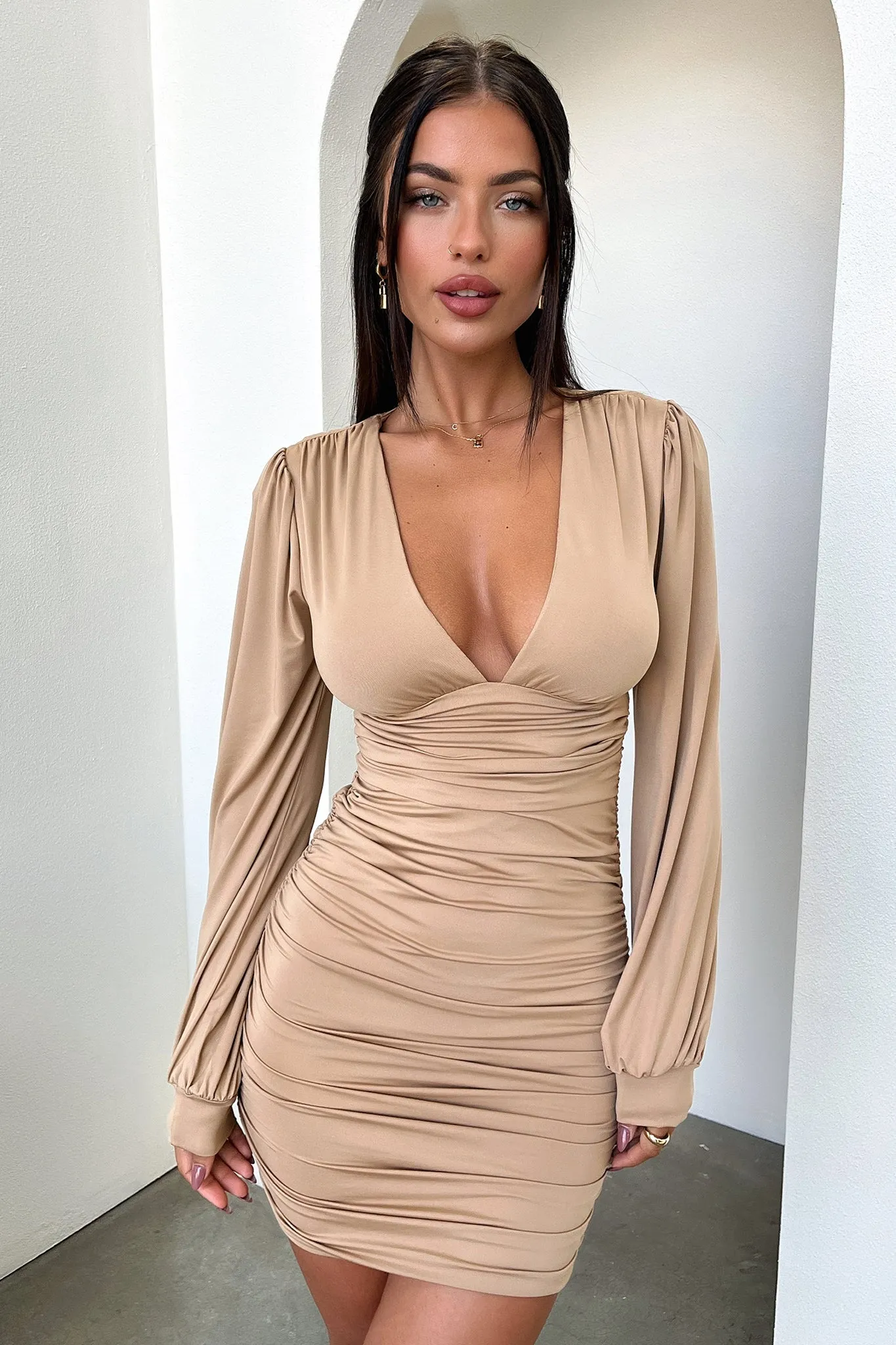 Lewis Dress - Tan