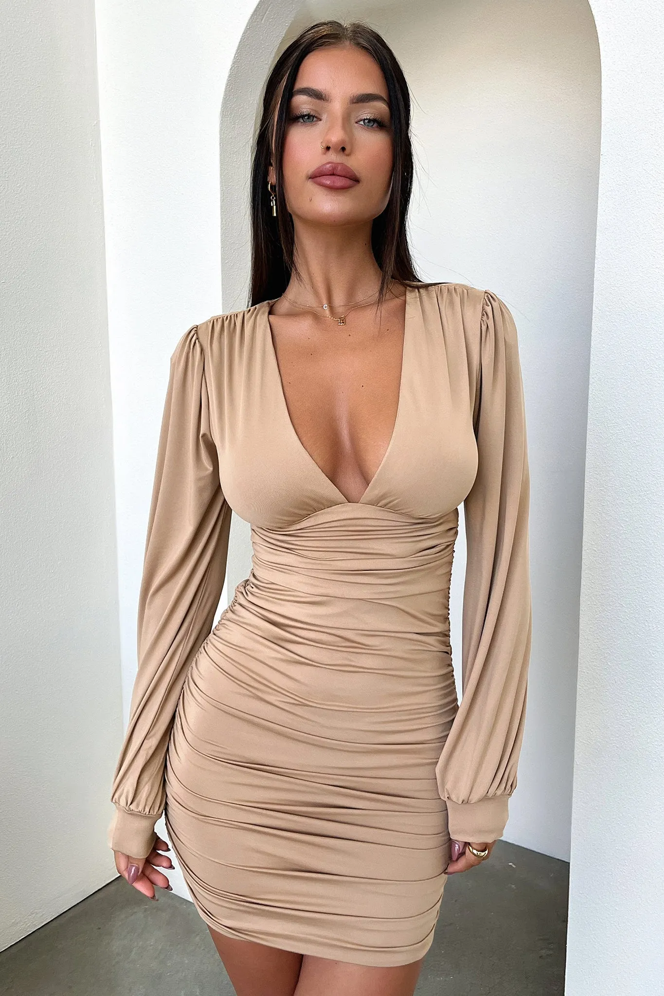 Lewis Dress - Tan