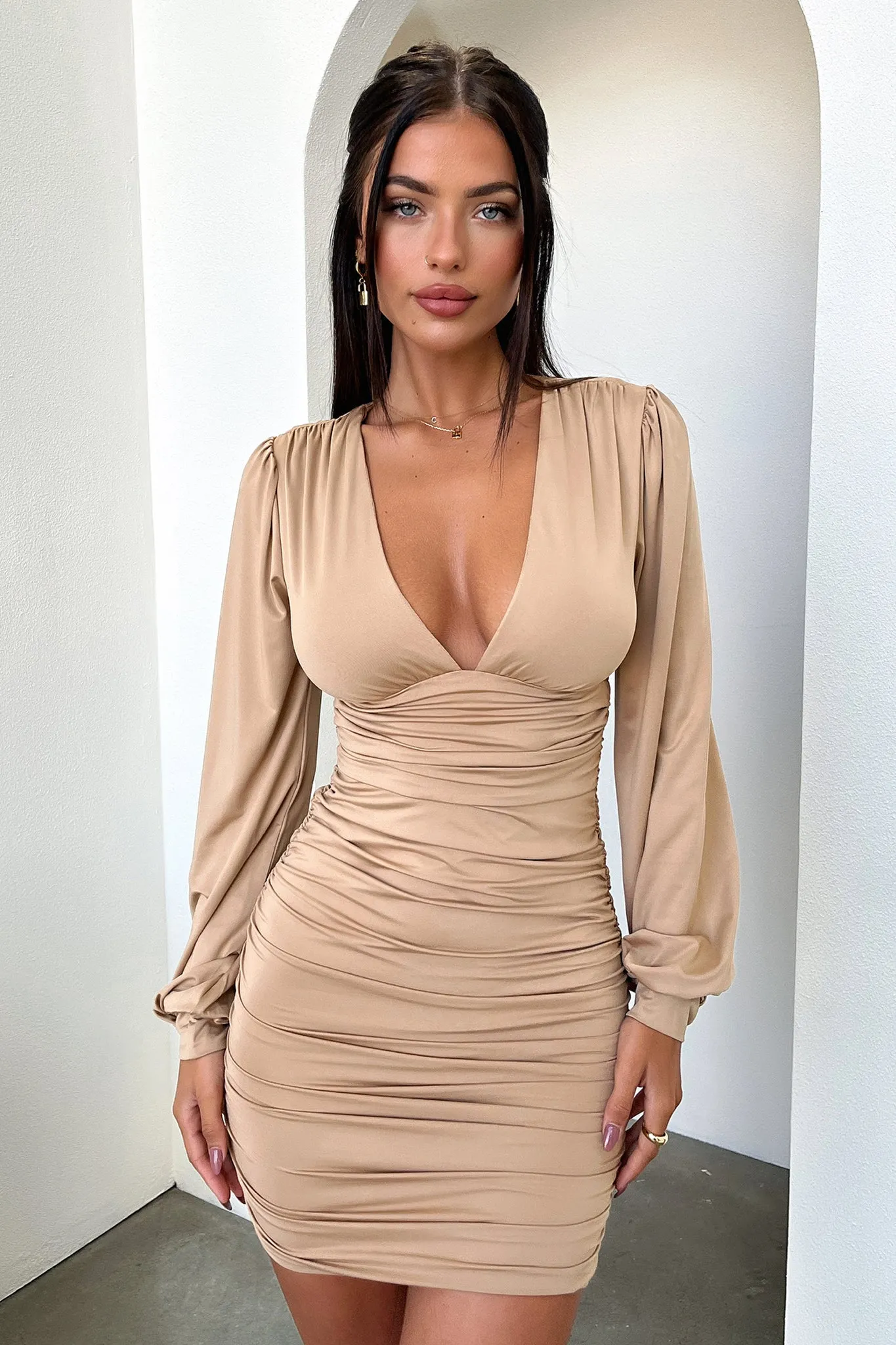 Lewis Dress - Tan