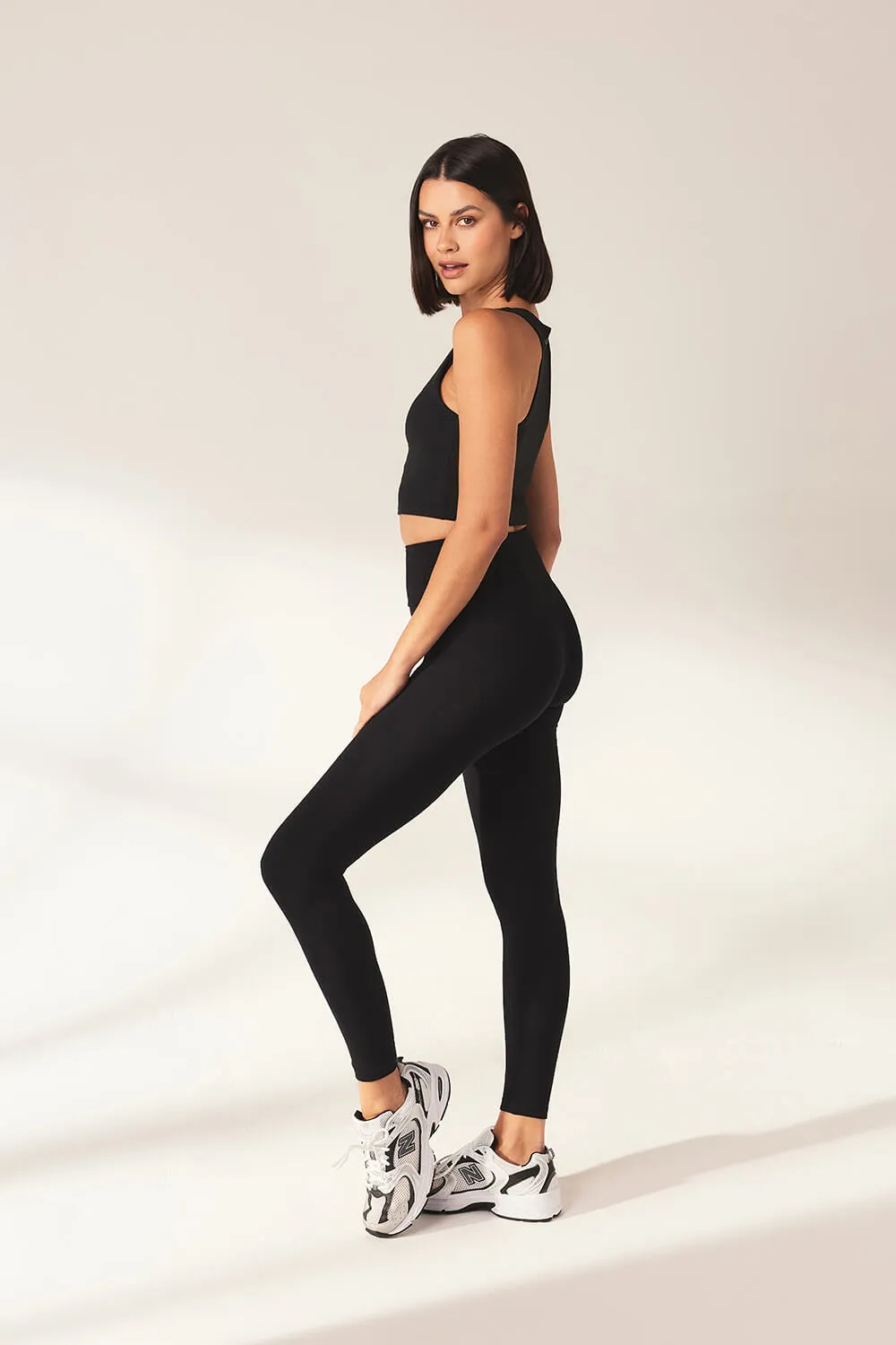 Lightweight Everyday High Waisted Leggings - Black