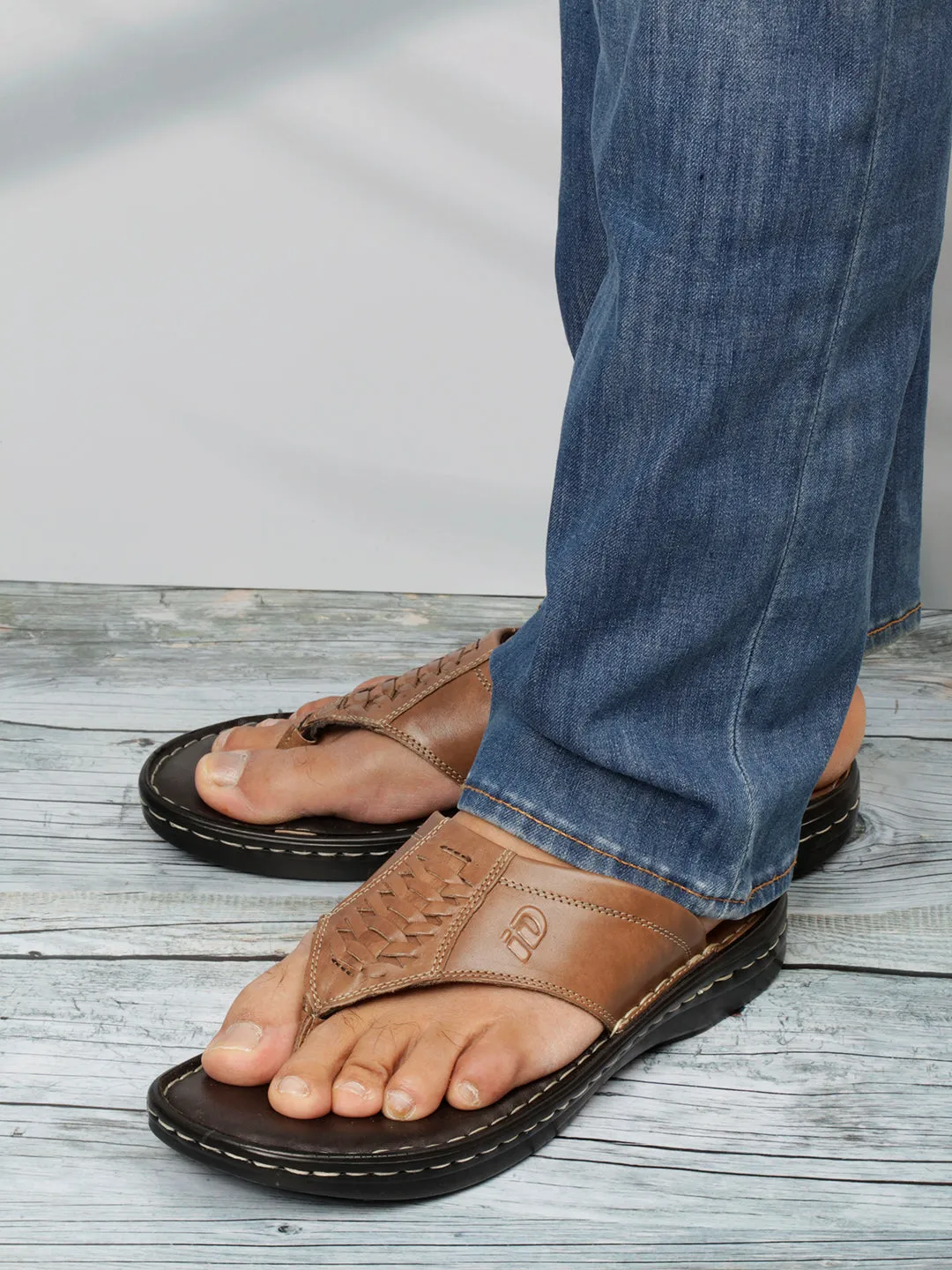 Men's Brown Thong Casual Sandal (ID4047)