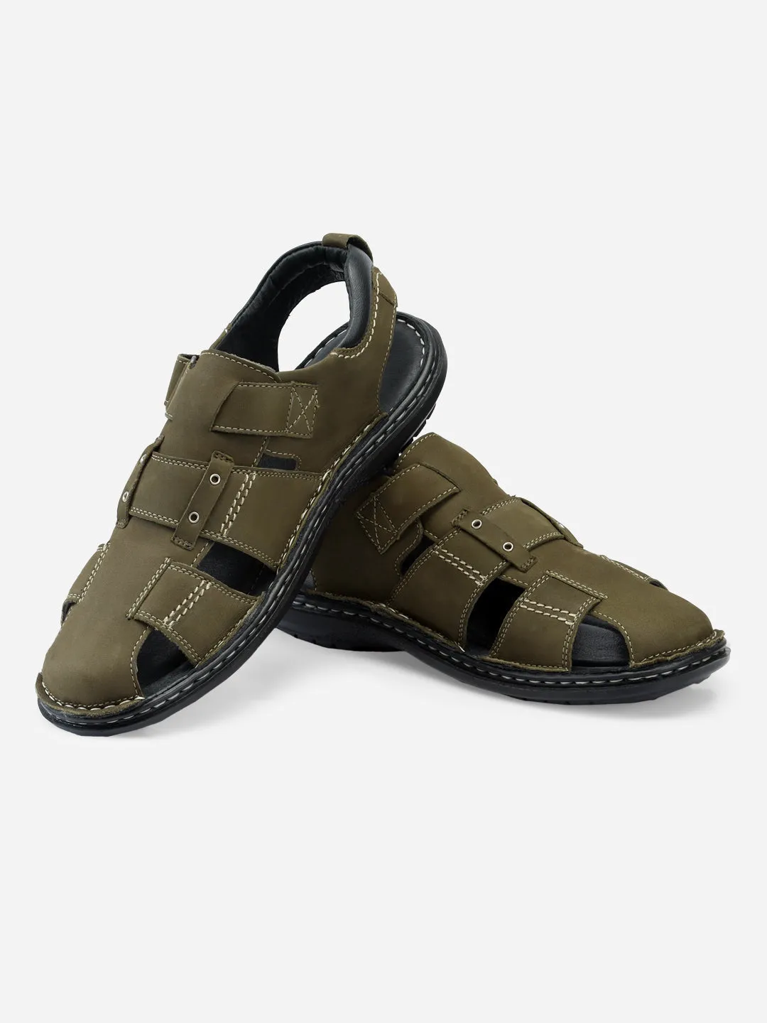 Men's Olive Hurache Casual Sandal (ID4117)