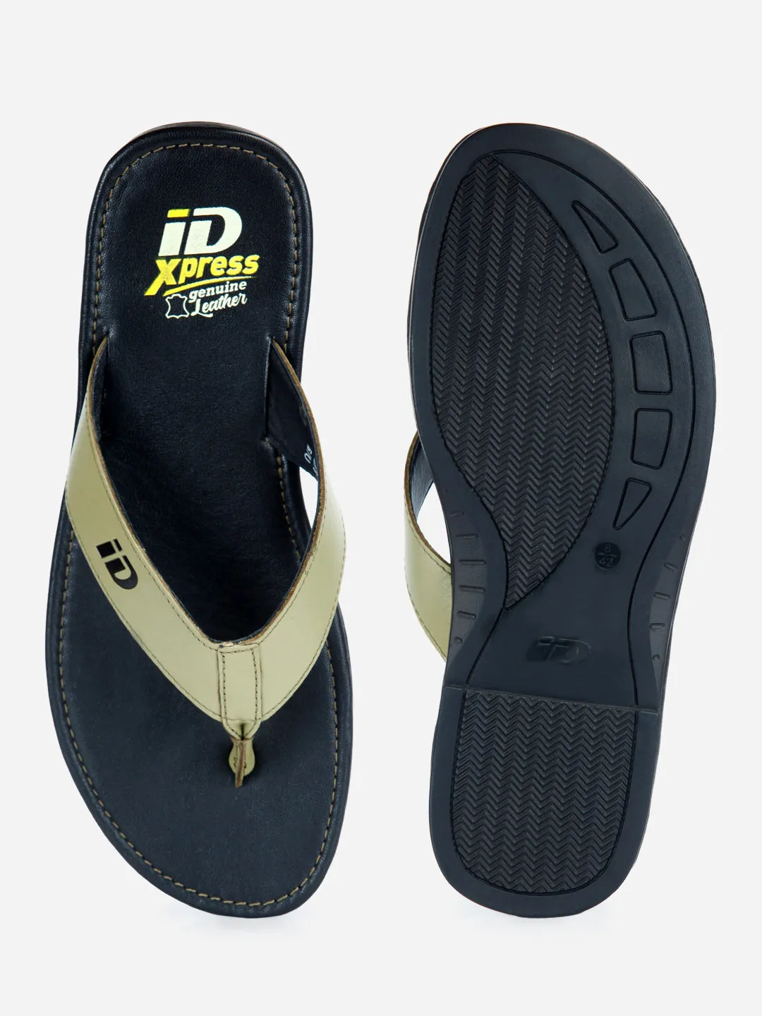 Men's Olive Thong-Style Flat Casual Sandal (ID4135)