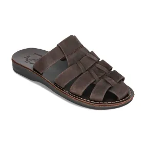 Michael Slide - Leather Pacific Slide Sandal | Brown Nubuck