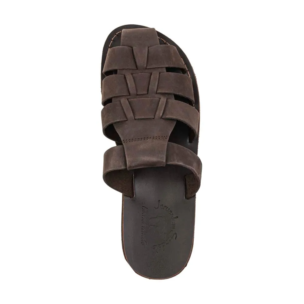 Michael Slide - Leather Pacific Slide Sandal | Brown Nubuck