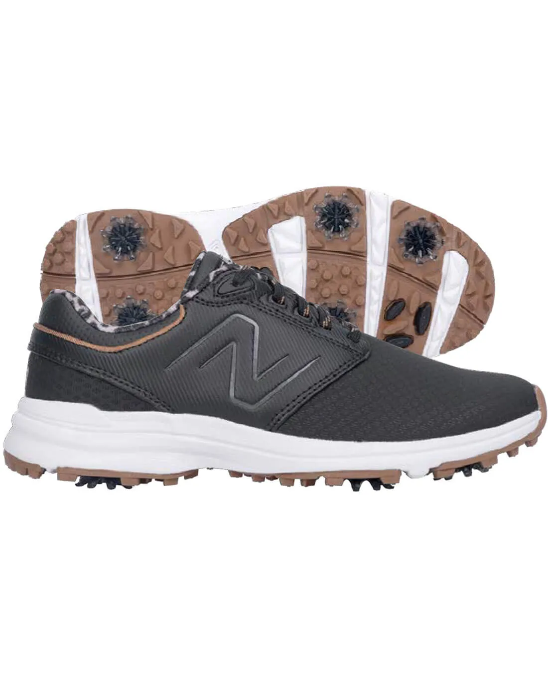 NEW BALANCE Womens Brighton Spiked Waterproof Golf Shoe Black