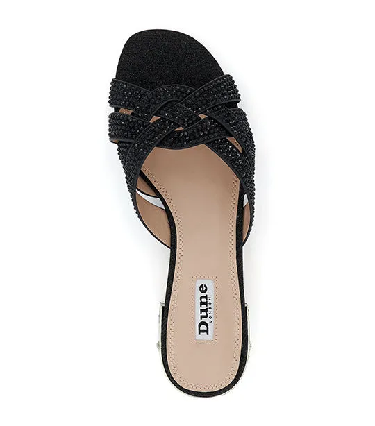 Nexie Jeweled Heel Dressy Flat Black