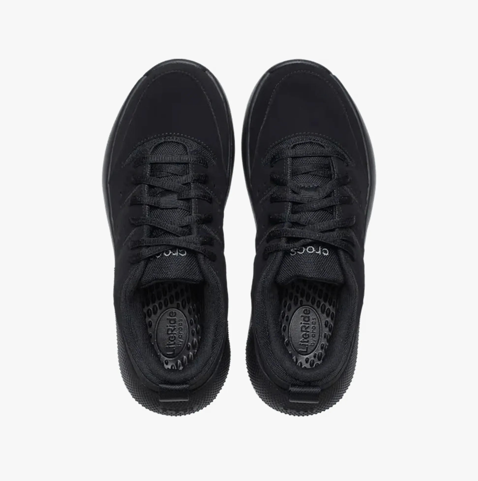 ON THE CLOCK Womens Work Trainers Triple Black