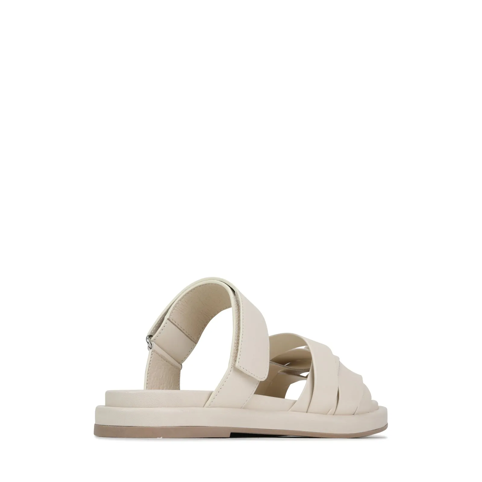 ORIANA LEATHER SLIDE SANDALS