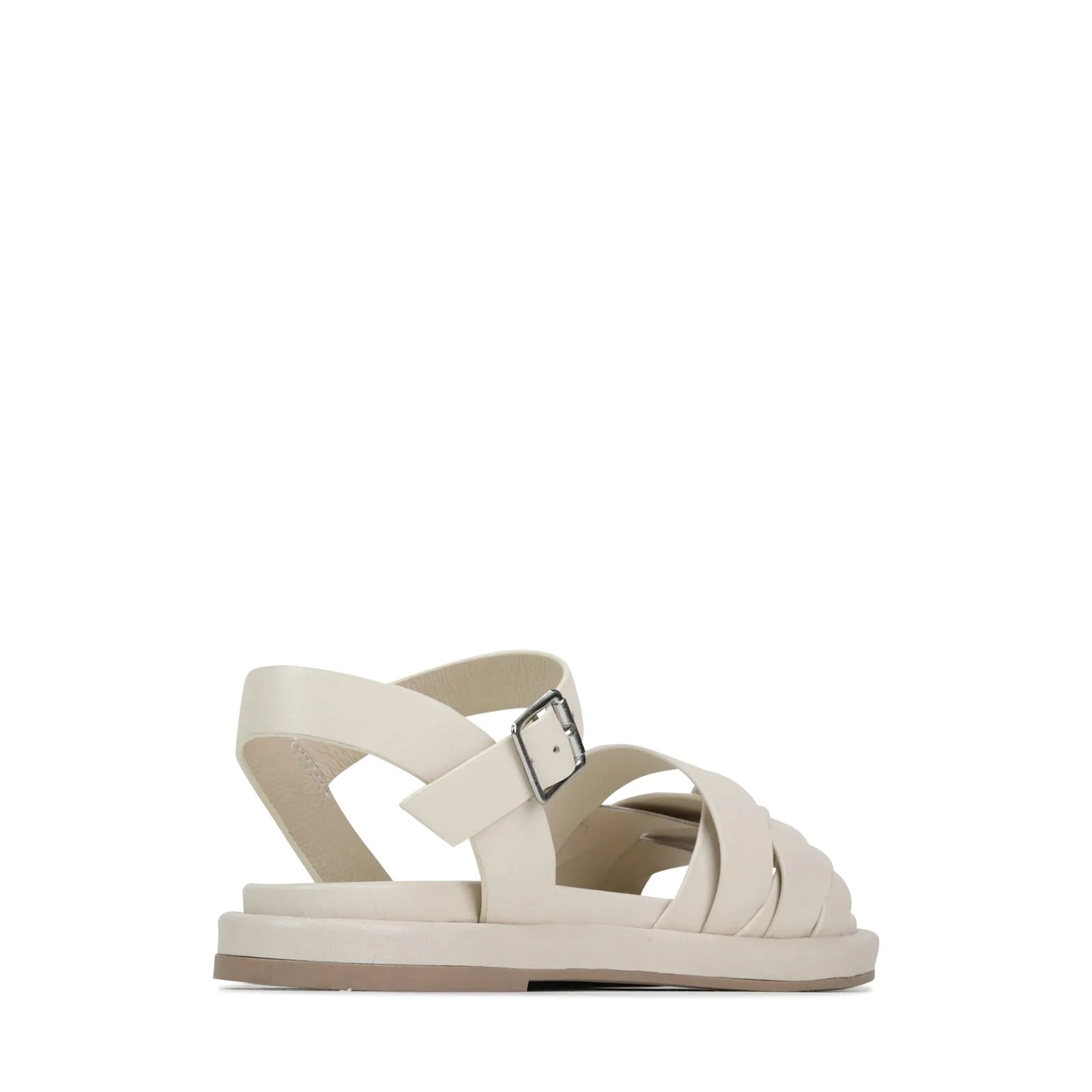 ORIGAMI LEATHER SLIDE SANDALS