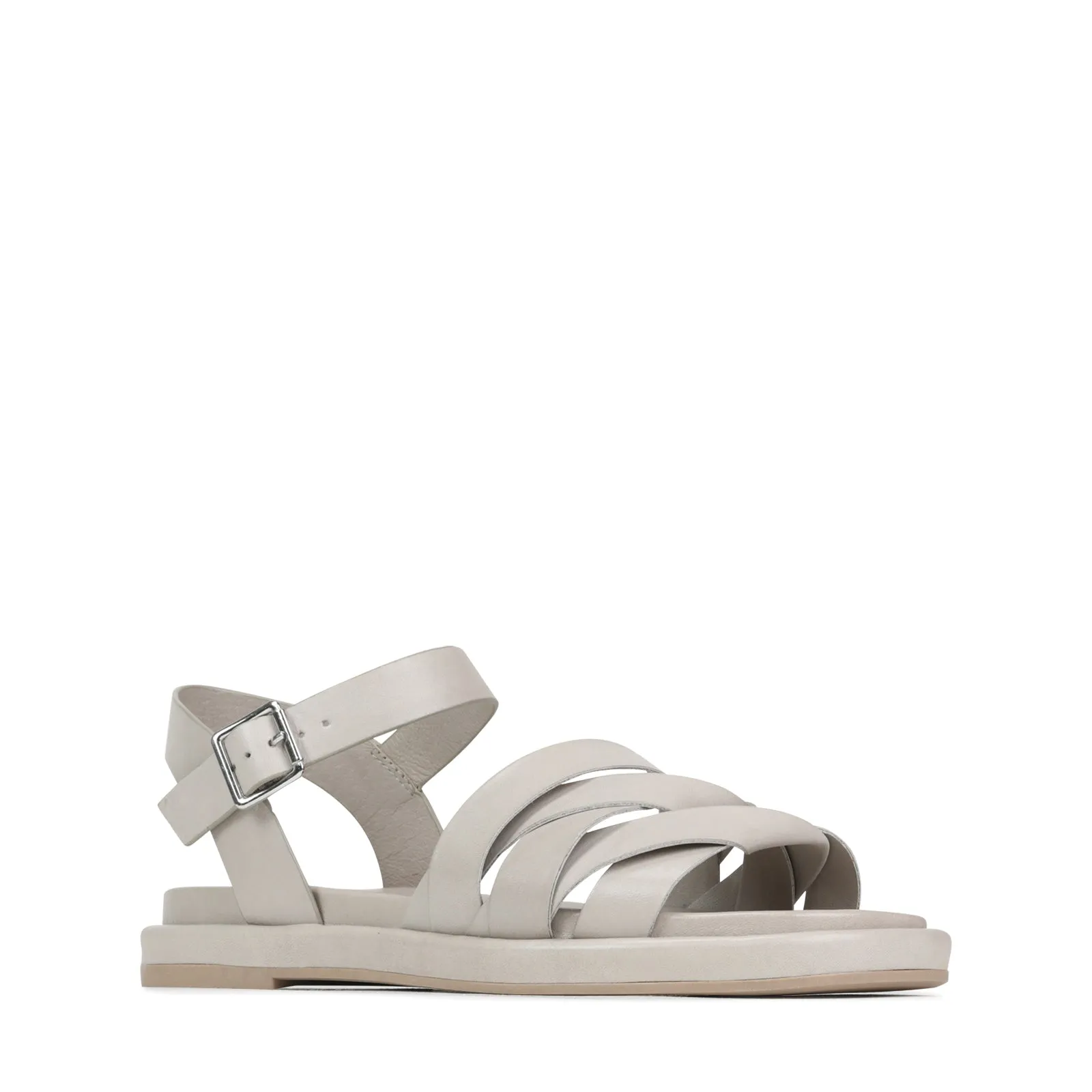 ORIGAMI LEATHER SLIDE SANDALS