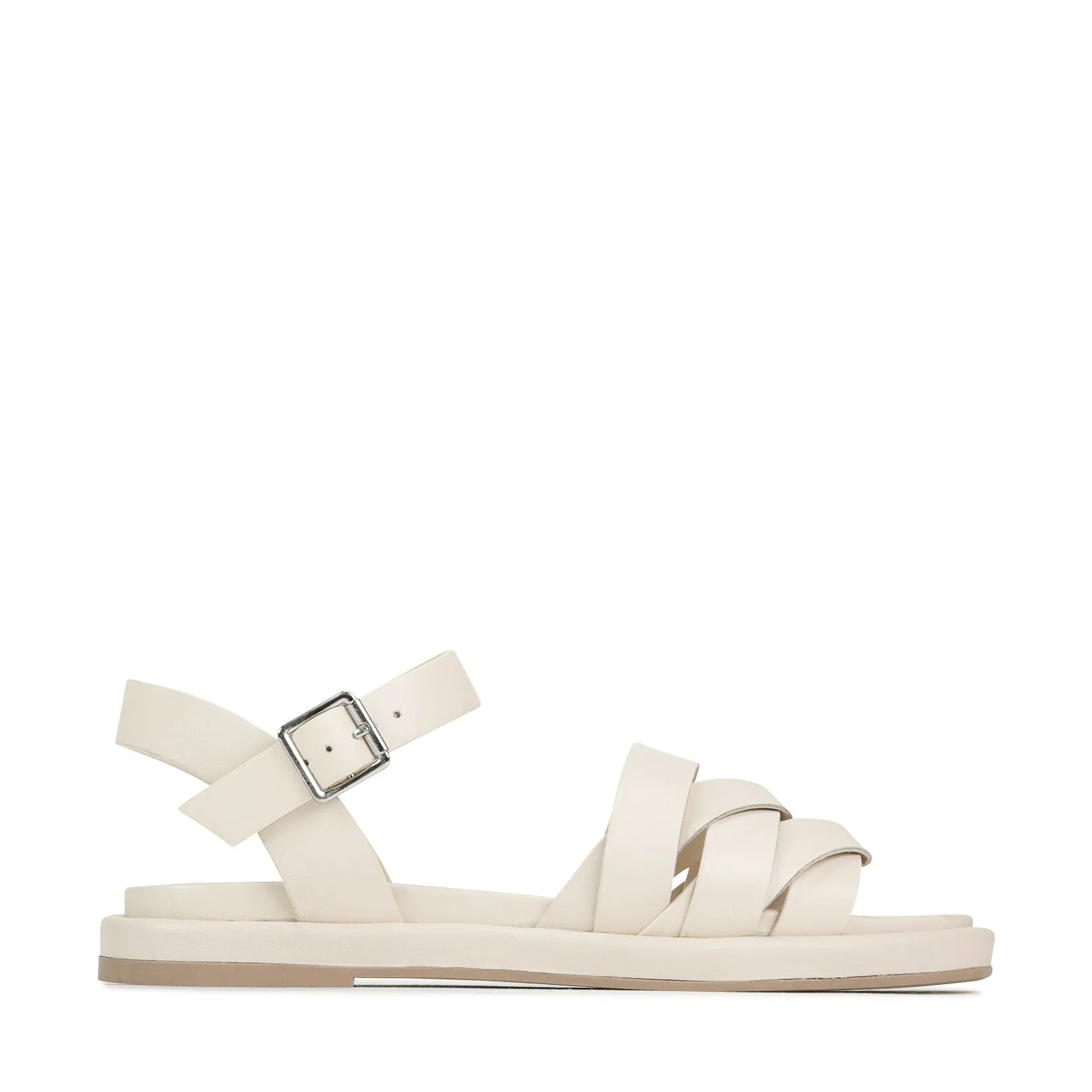 ORIGAMI LEATHER SLIDE SANDALS