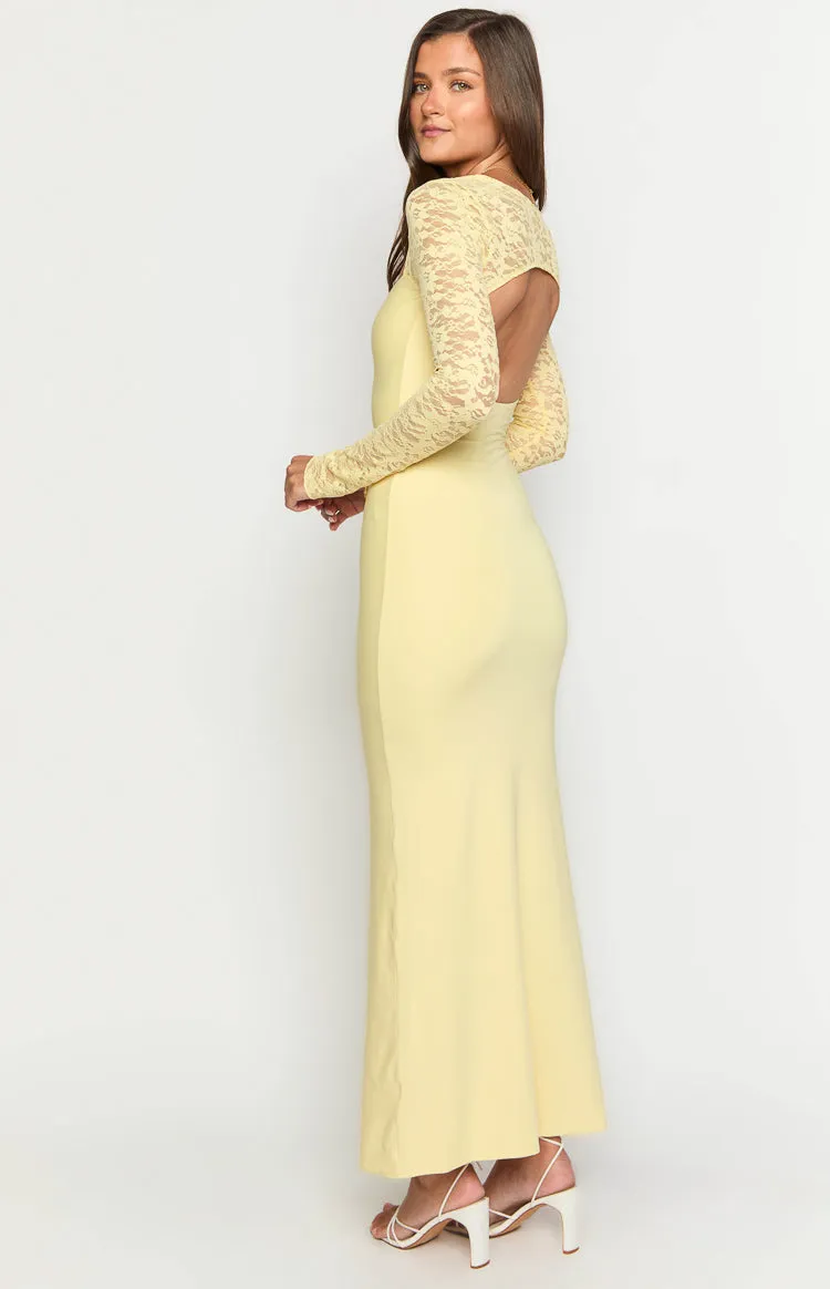 Paityn Yellow Lace Maxi Dress