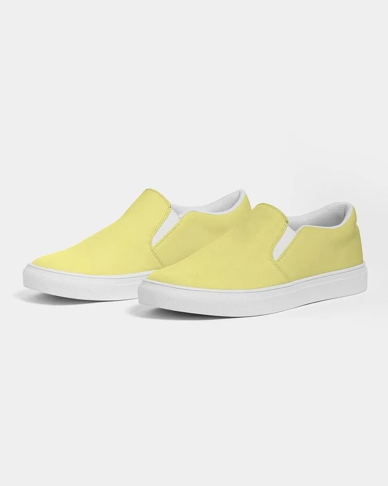 Pastel Yellow Slip-On Canvas Sneakers | Men's | Bright Pastel Yellow | C0M0Y60K0