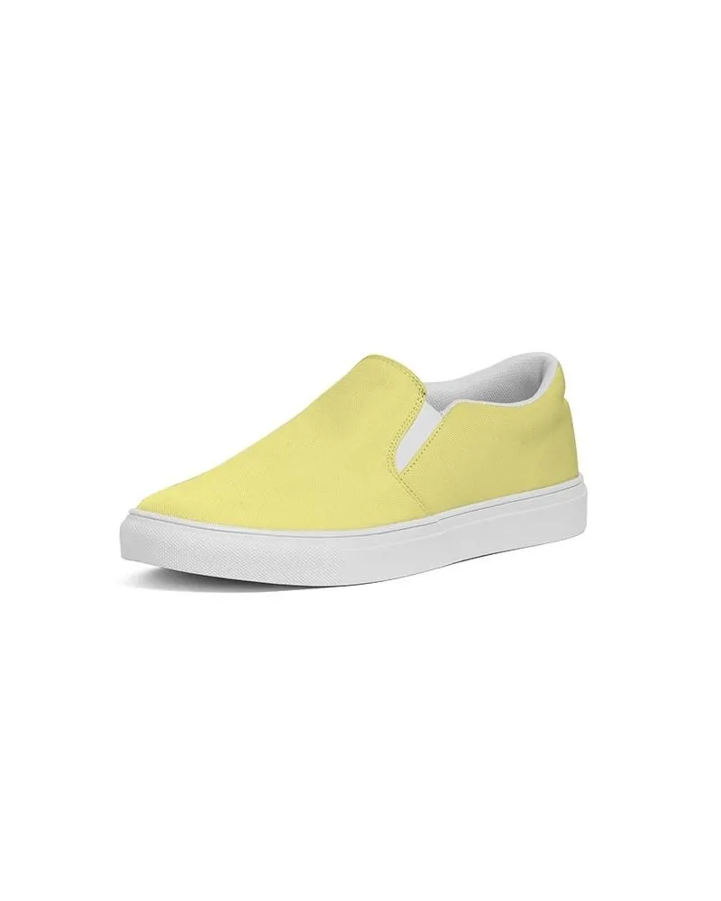 Pastel Yellow Slip-On Canvas Sneakers | Men's | Bright Pastel Yellow | C0M0Y60K0