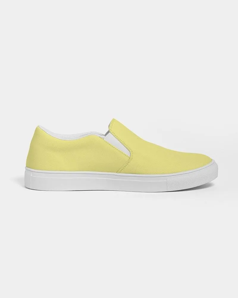 Pastel Yellow Slip-On Canvas Sneakers | Men's | Bright Pastel Yellow | C0M0Y60K0