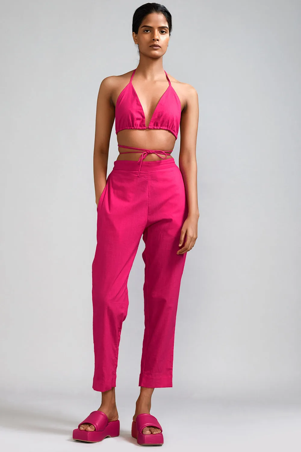 Pink Cotton Pants