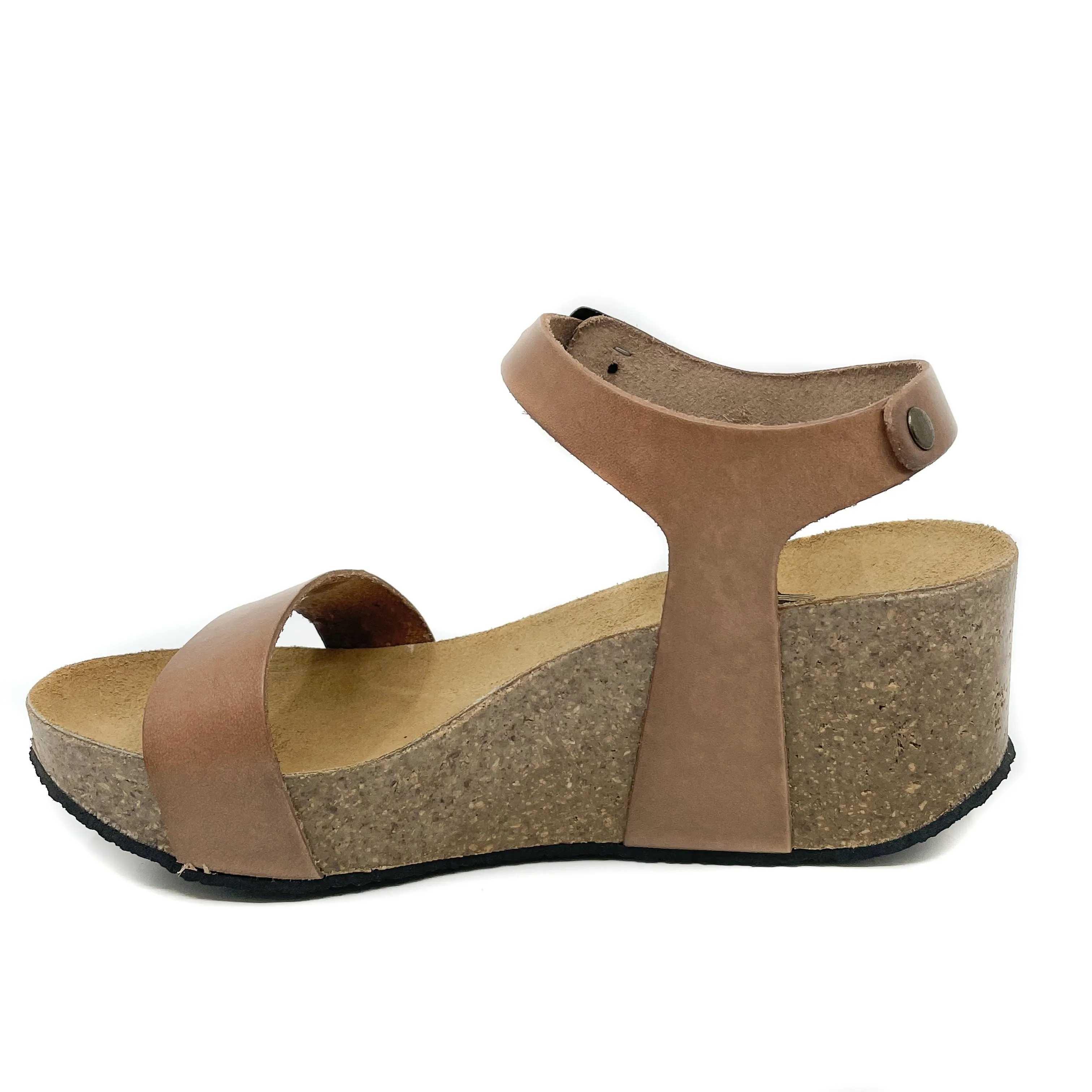 Plakton 273023 Tan Wedge Sandals