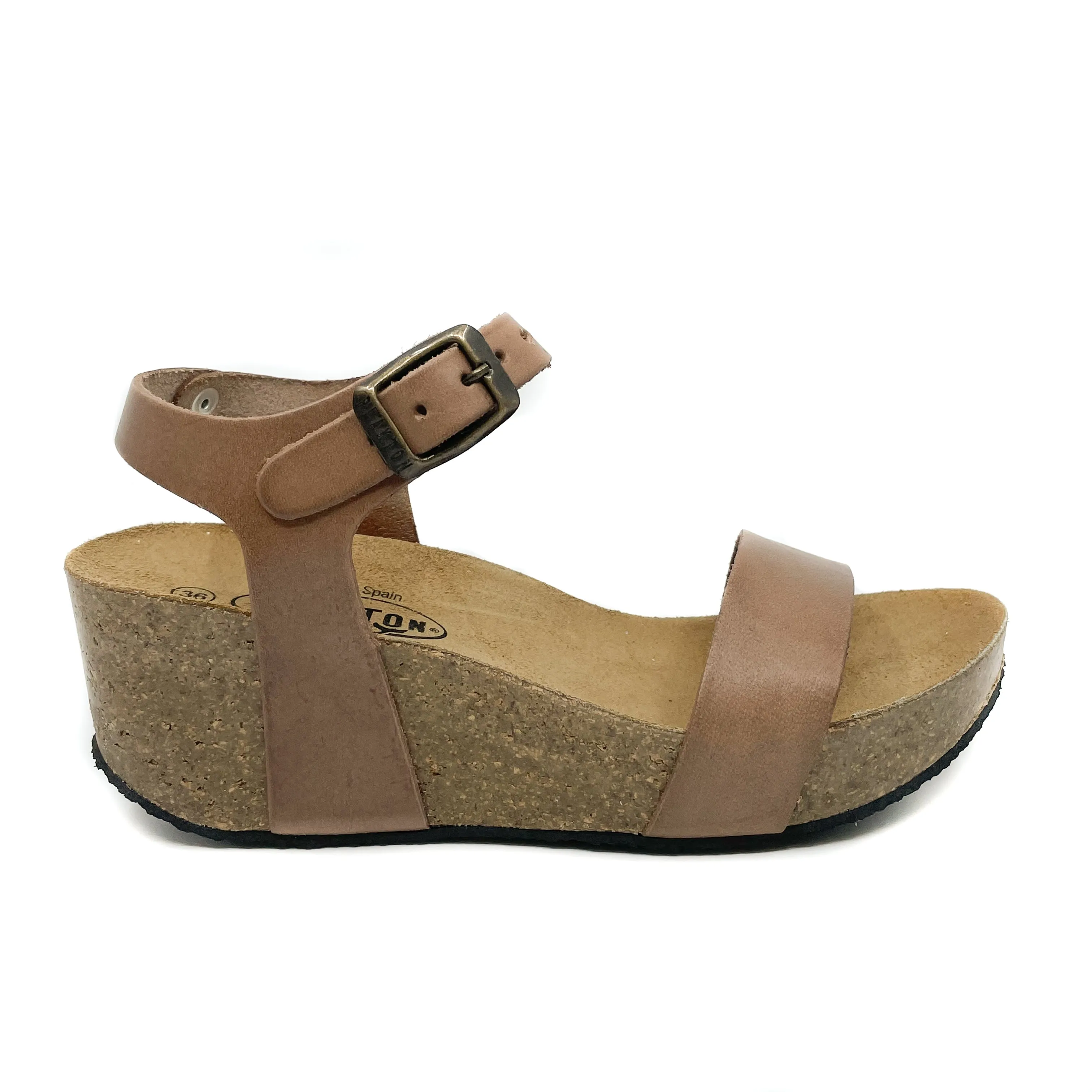 Plakton 273023 Tan Wedge Sandals