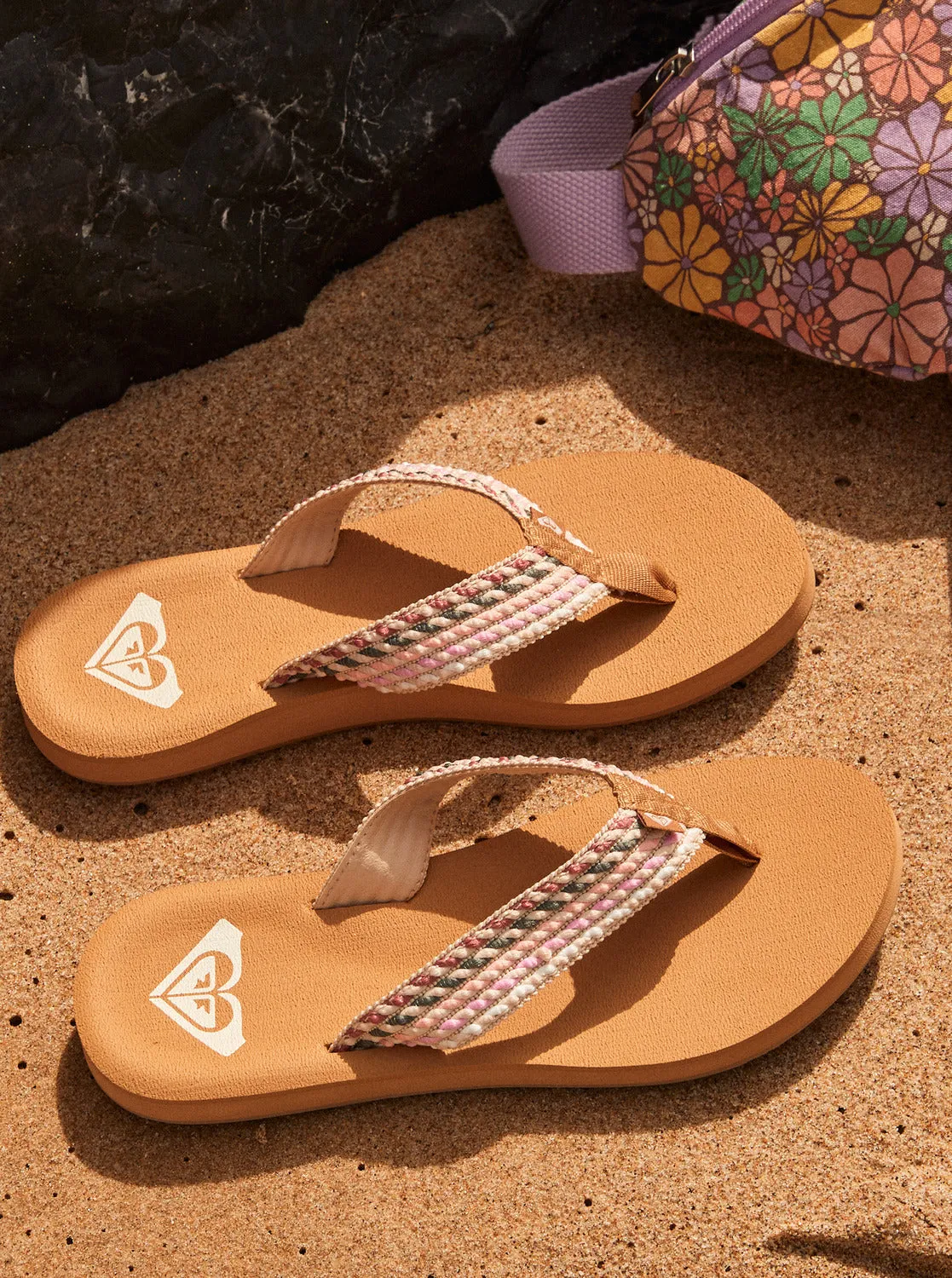 Porto Rope Flip-Flops - Natural/Crazy Pink