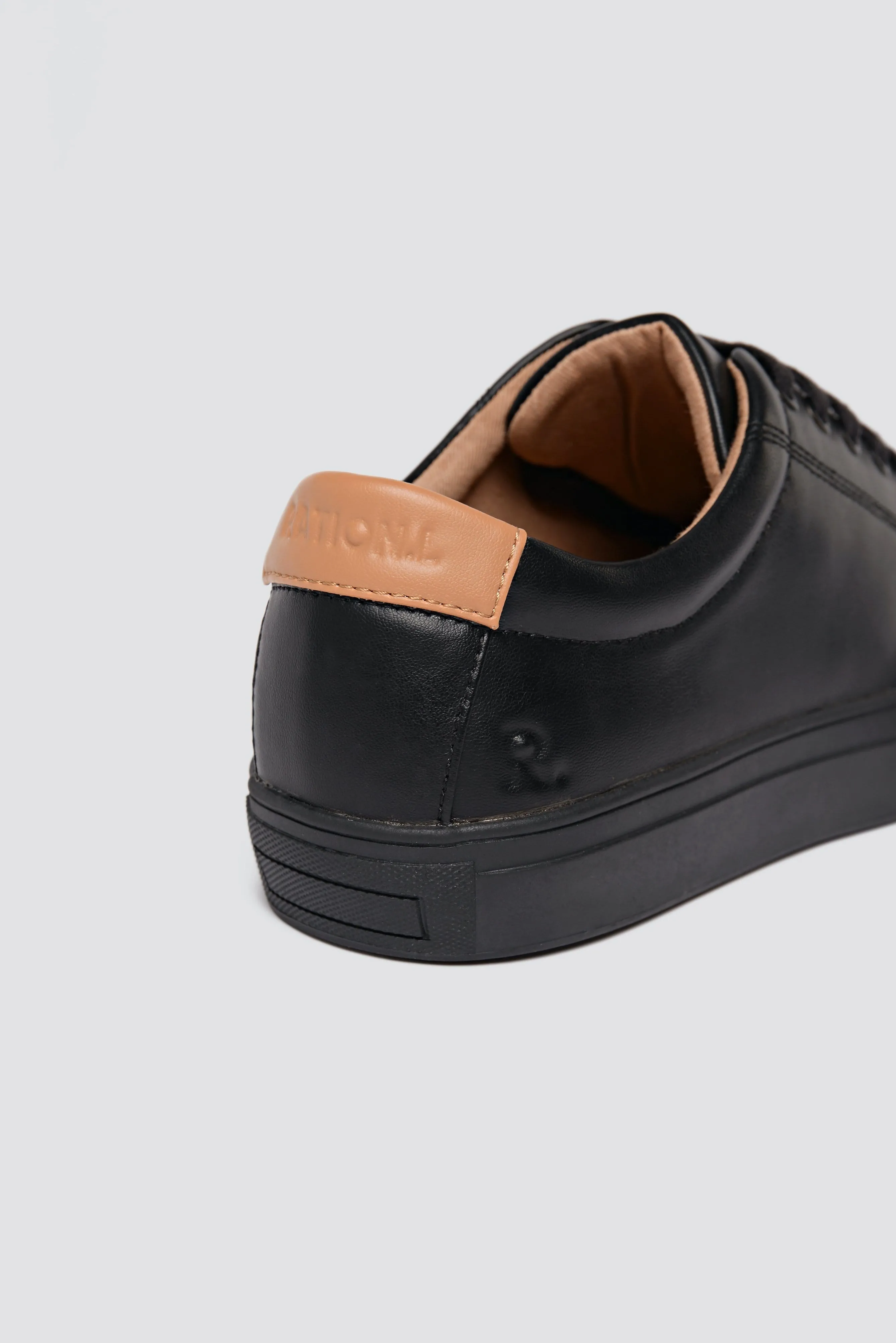 R-Kind Unisex Vegan Leather Sneakers | Mercury Black