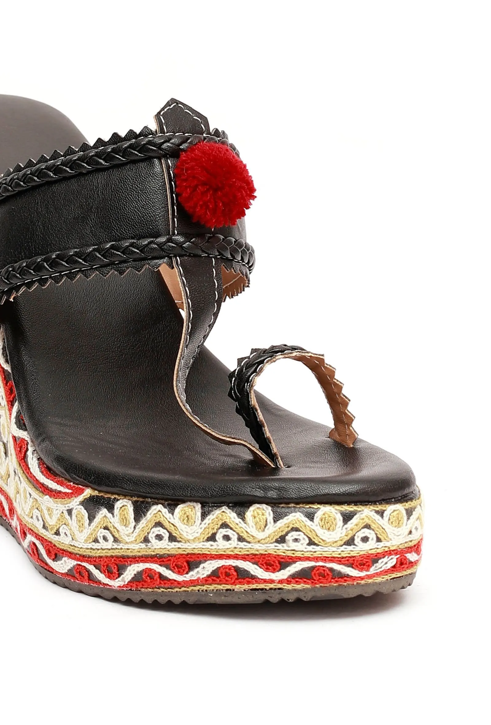 Red & Black Kutch Wedges