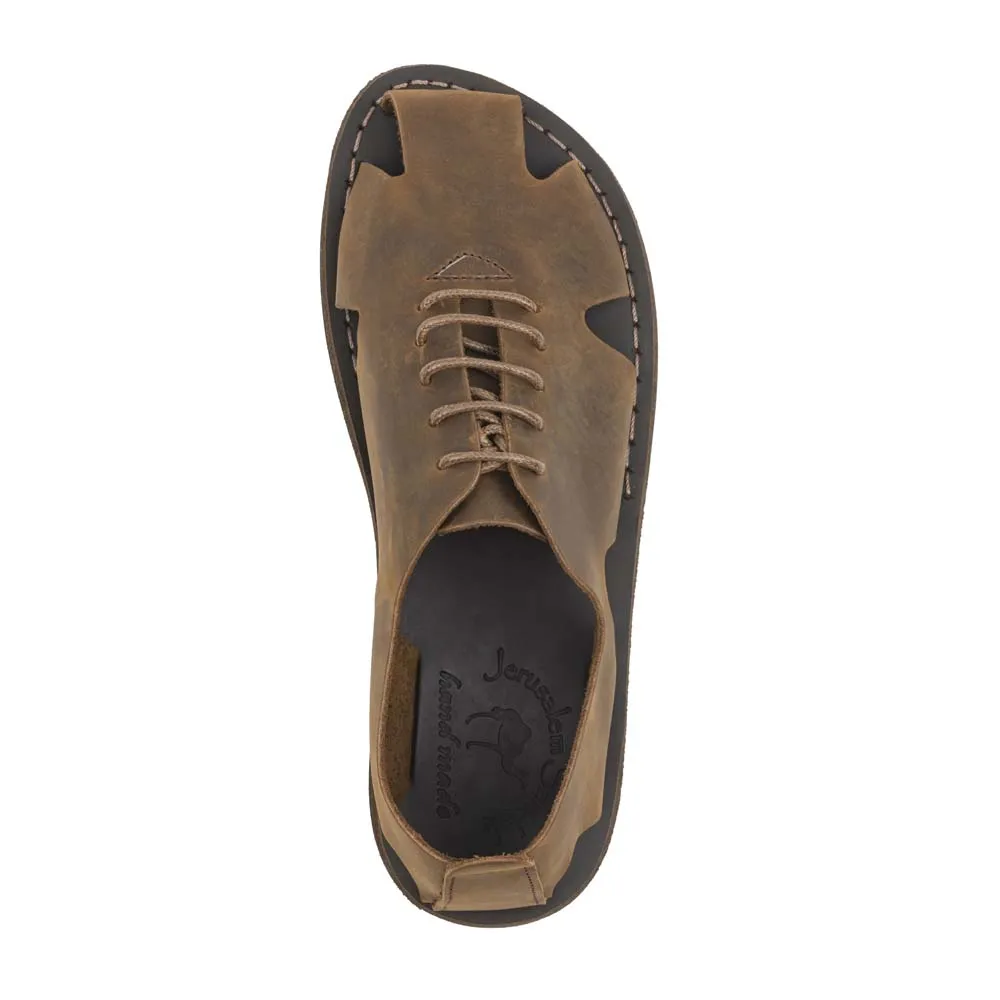 River - Leather Lace-Up Sandal | Oiled Brown