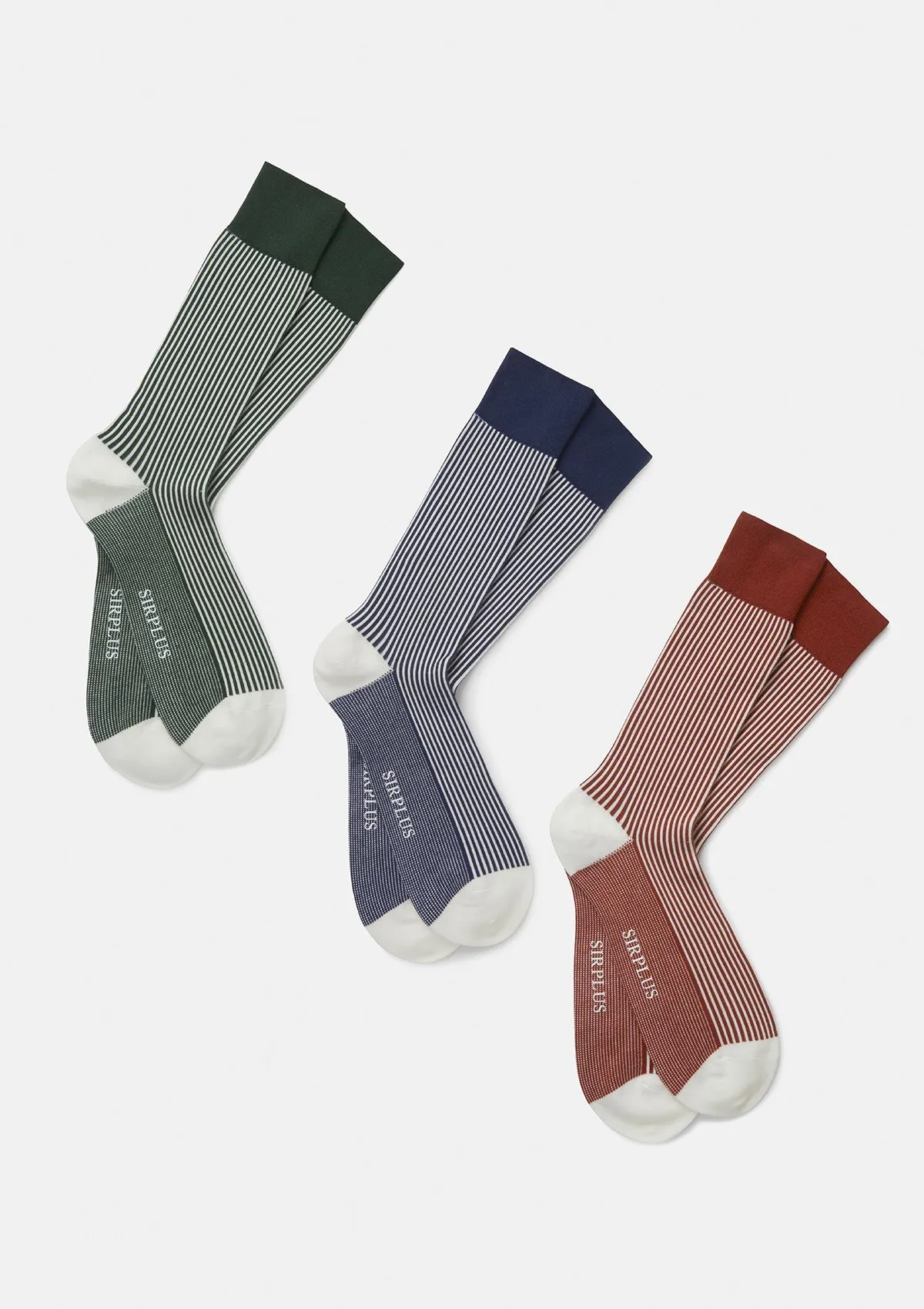 Rust Stripe Cotton Socks