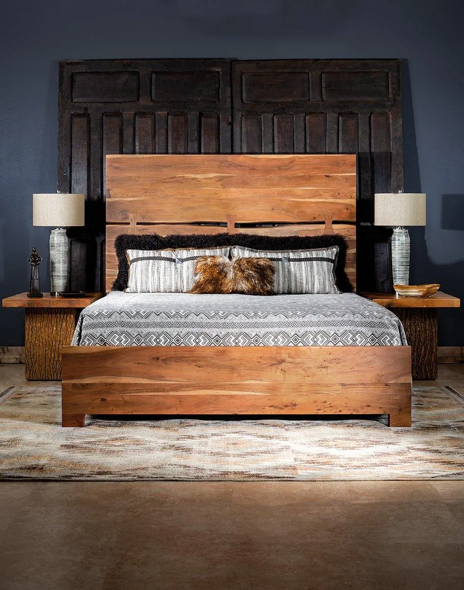 Rustic Acacia Live Edge Bed