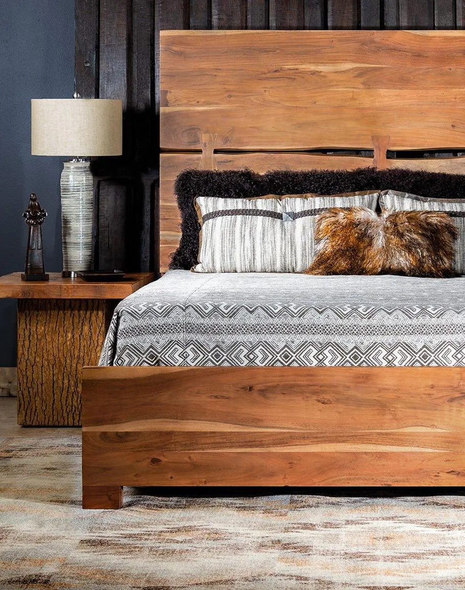 Rustic Acacia Live Edge Bed