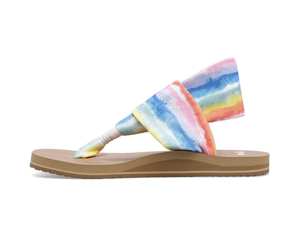 Sanuk Womens Yoga Sling Soft Top Tie Dye Rainbow