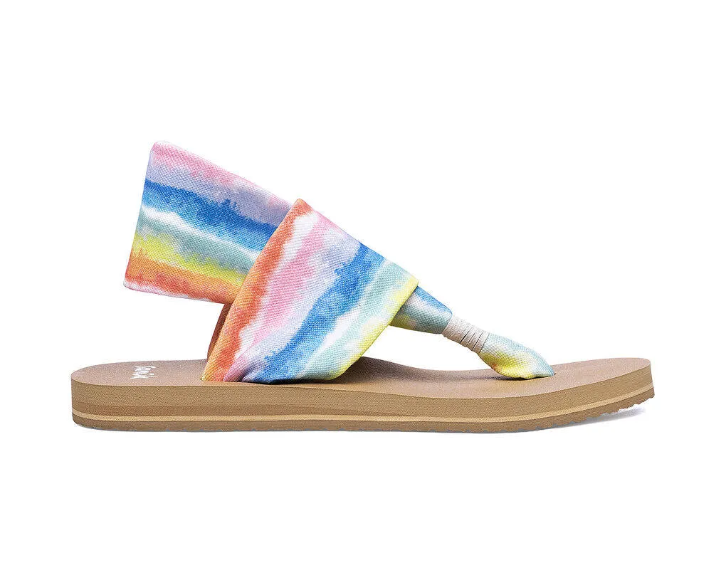 Sanuk Womens Yoga Sling Soft Top Tie Dye Rainbow