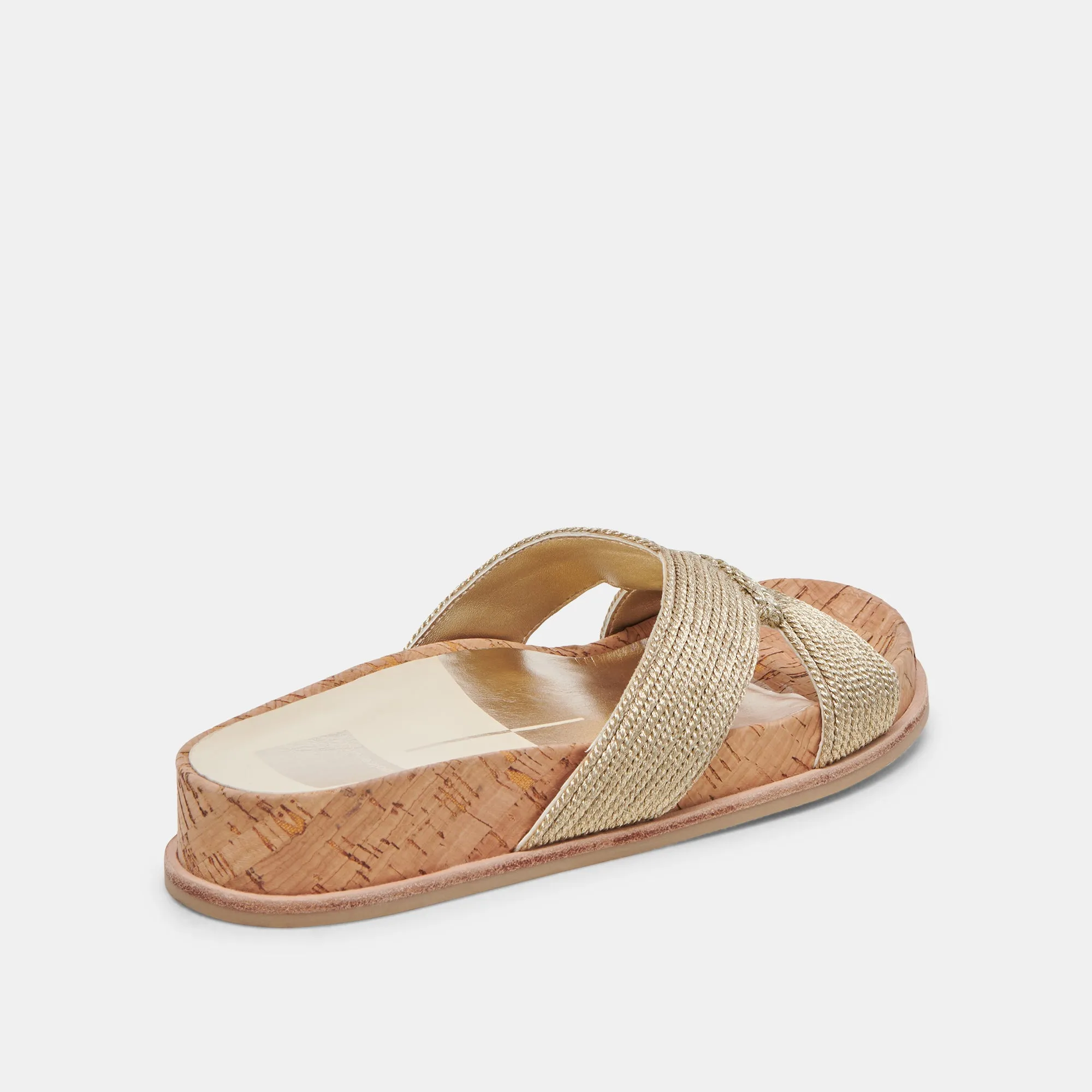 SELDA SANDALS GOLD RAFFIA