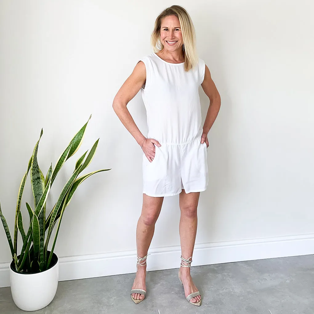 Short Romper - White