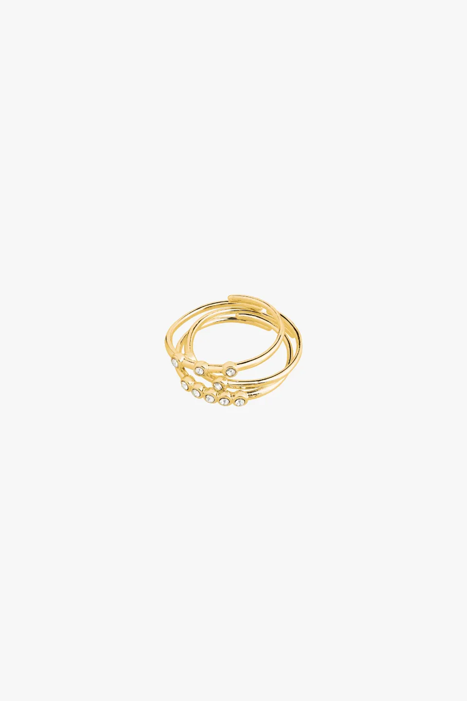 Sloan Gold Crystal Recycled Rings set 3