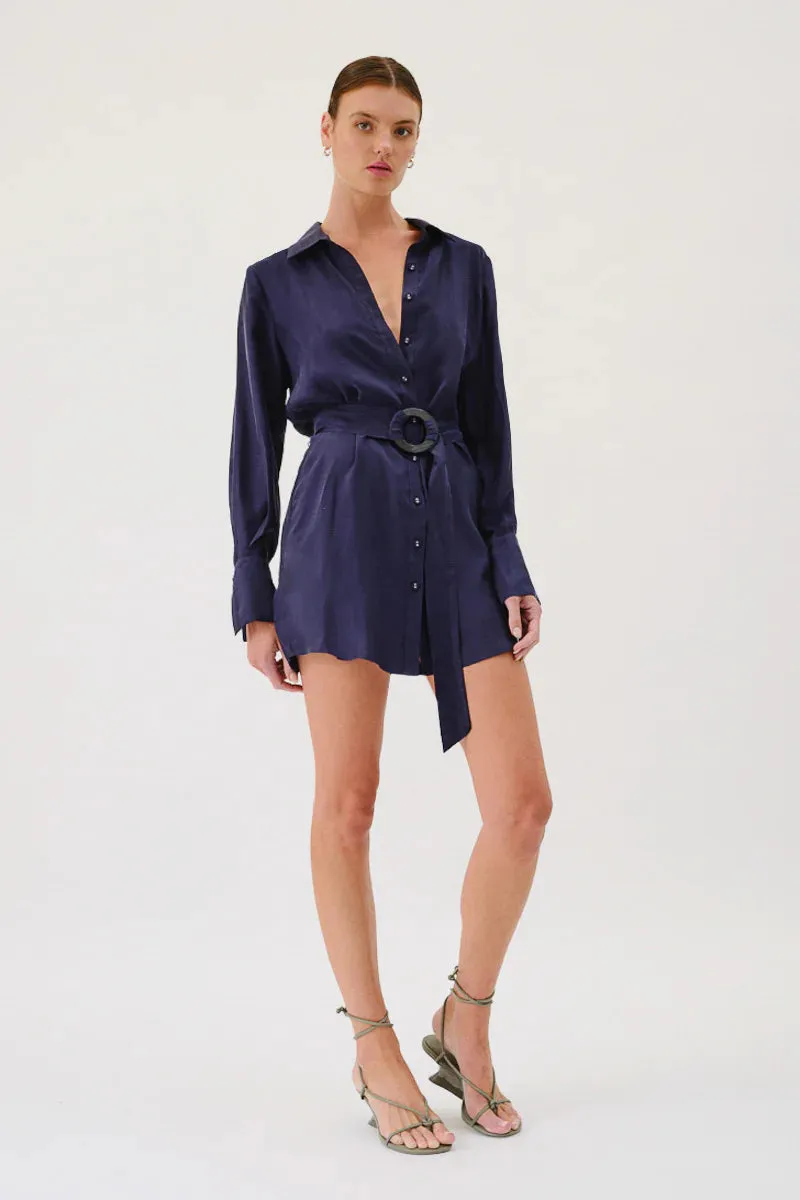 Suboo Jasper Mini Shirt Dress - Navy